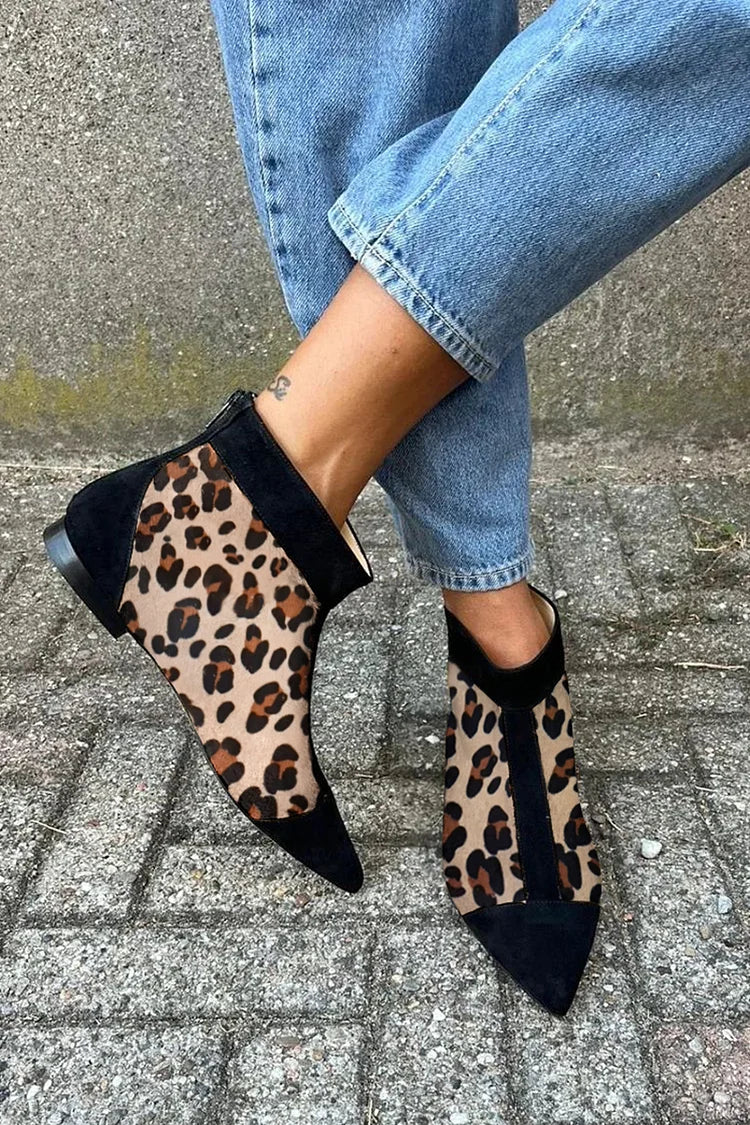 ZARA CHIC LEOPARD PRINT BOOTS