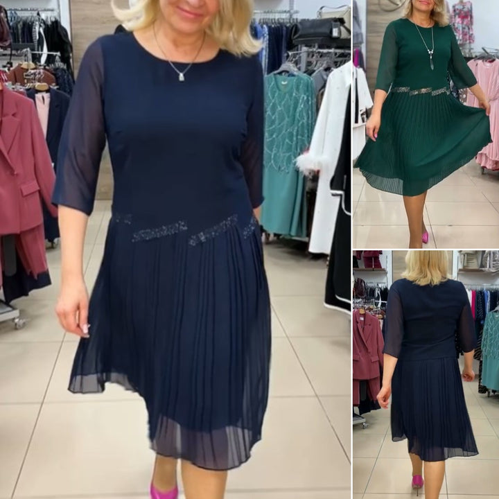 MIRA ELEGANT PLEATED BREATHABLE DRESS