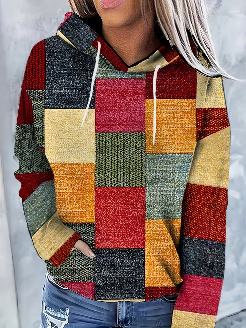 NYARA GEOMETRIC PATTERN SWEATSHIRT
