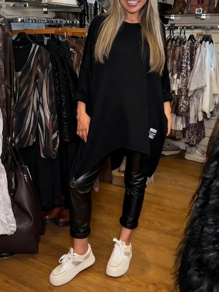 ALDONA ASYMMETRICAL TOP & SLEEK TROUSERS SET