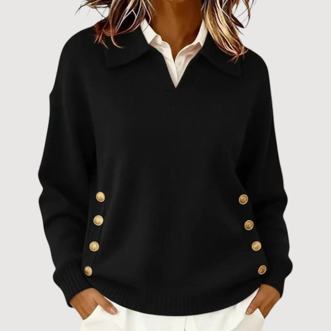 AIRA BUTTON DETAIL SWEATER