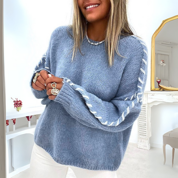 TALIA COZY LONG SLEEVE ROUND NECK SWEATER