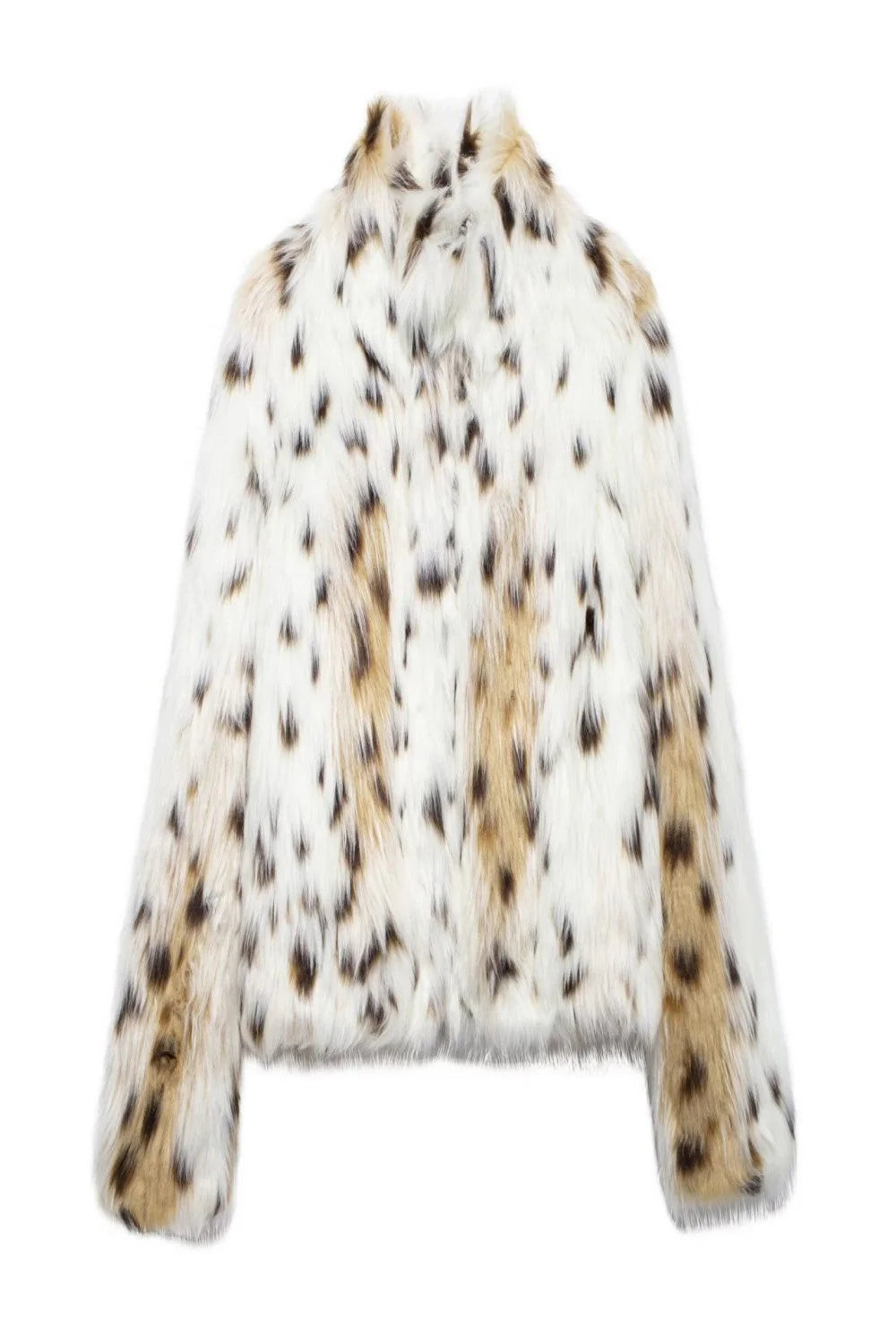 BEVERLY IVORY LEOPARD FAUX FUR JACKET