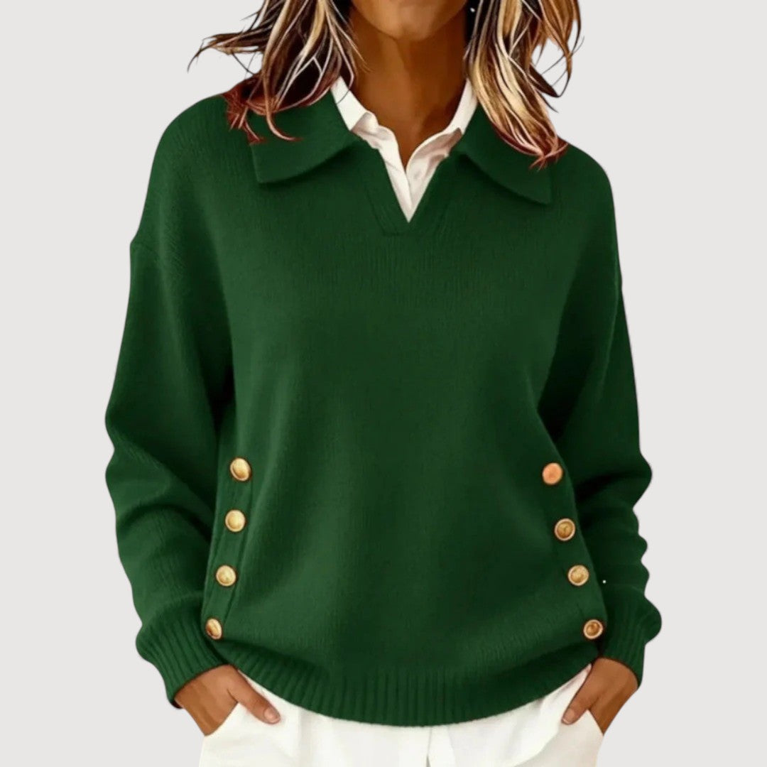 AIRA BUTTON DETAIL SWEATER