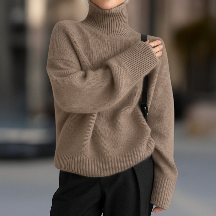 ELARA CASHMERE-BLEND TURTLENECK SWEATER