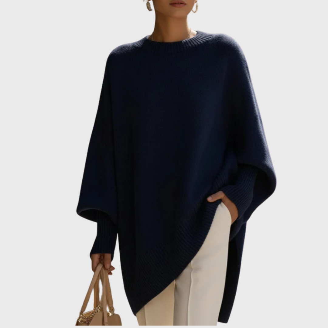 LIVIA OVERSIZED PONCHO PULLOVER