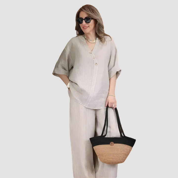 CAPRI COTTON-LINEN TWO-PIECE SET