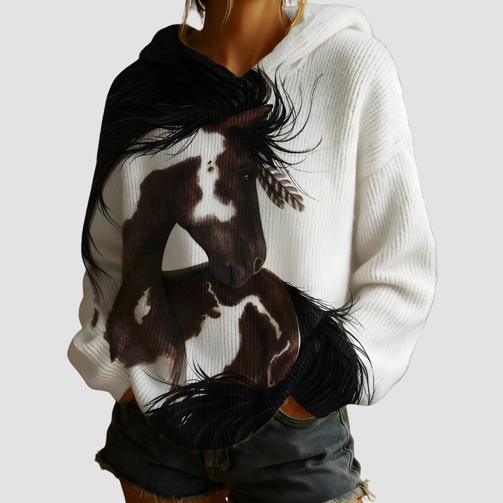 NARIELLA RETRO HORSE PRINT TOP