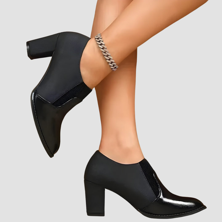 ELENA VINTAGE SUEDE CHUNKY HEELS