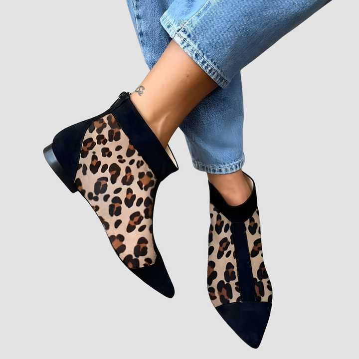 ZARA CHIC LEOPARD PRINT BOOTS