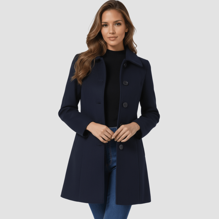 STEFANIA TIMELESS BUTTON-FRONT COAT