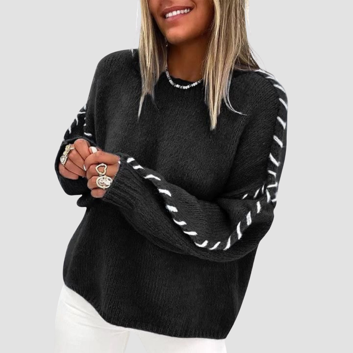 TALIA COZY LONG SLEEVE ROUND NECK SWEATER