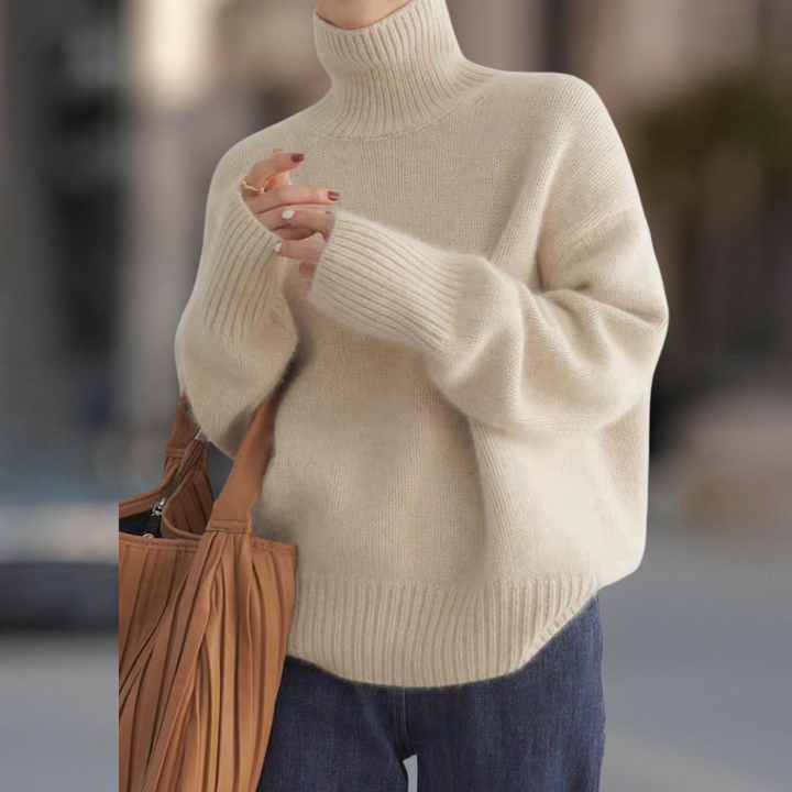 ELARA CASHMERE-BLEND TURTLENECK SWEATER