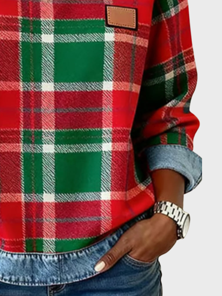 CELESTIA CHECKERED SWEATSHIRT