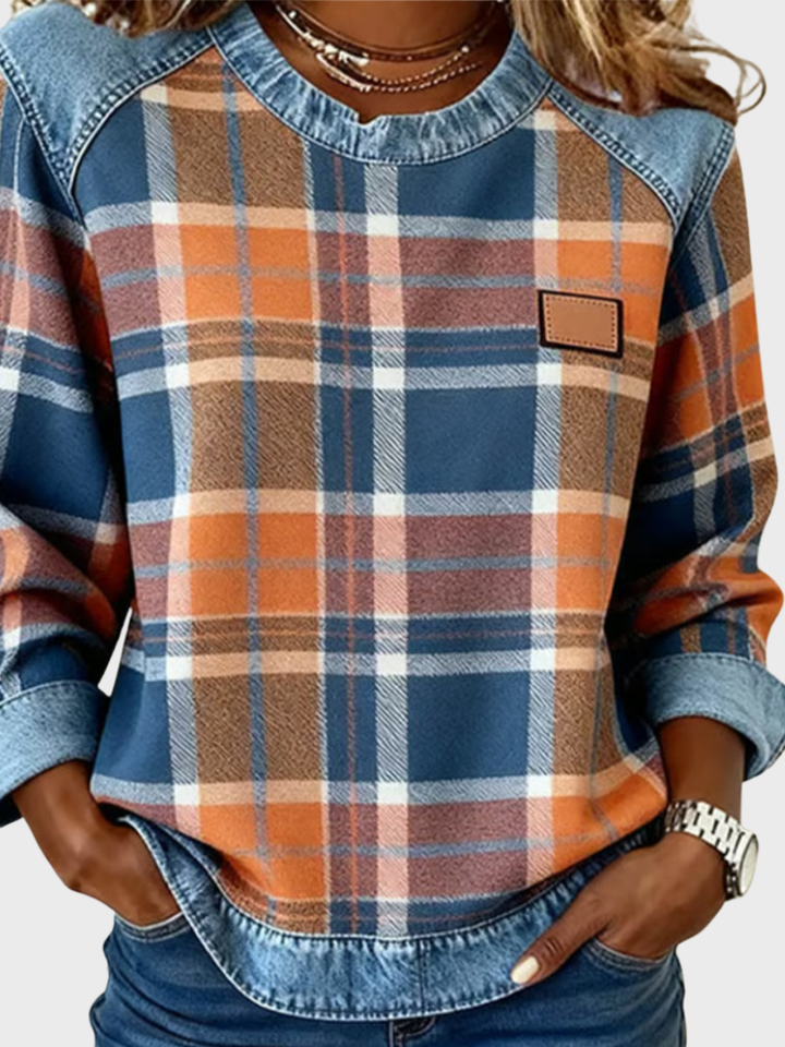 CELESTIA CHECKERED SWEATSHIRT