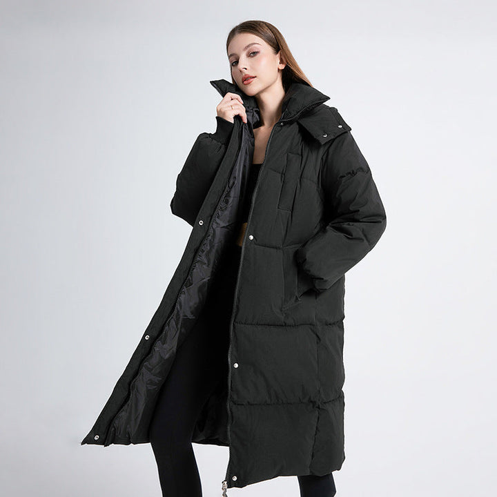 GINA CLASSIC HOODED LONG PUFFER COAT