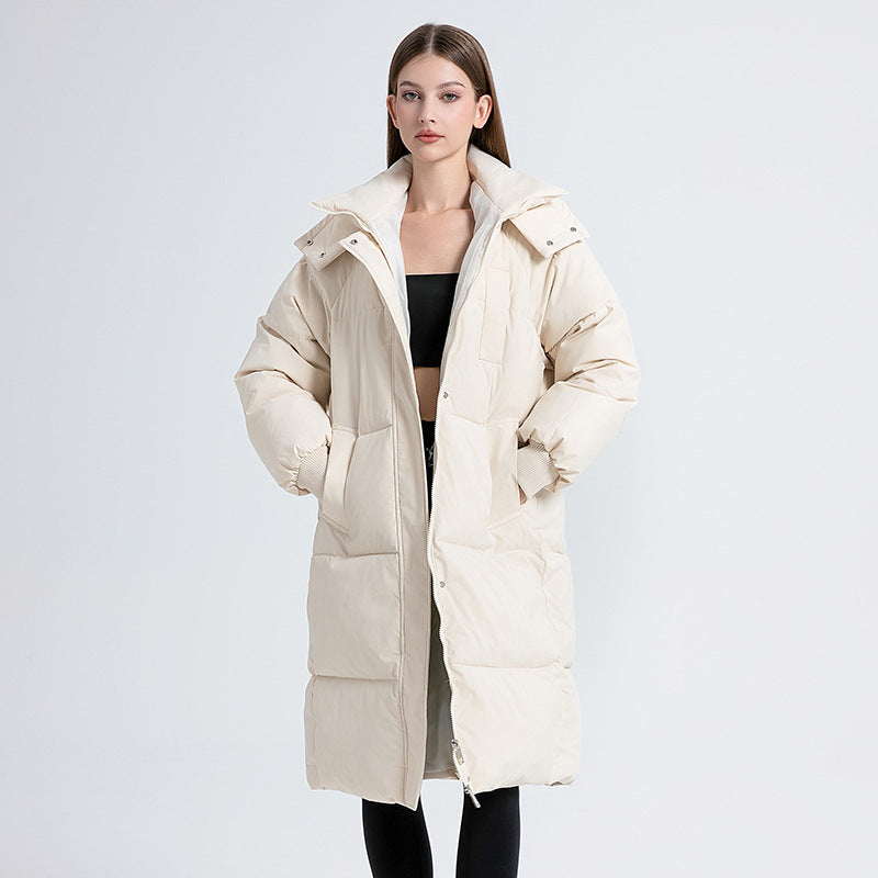 GINA CLASSIC HOODED LONG PUFFER COAT