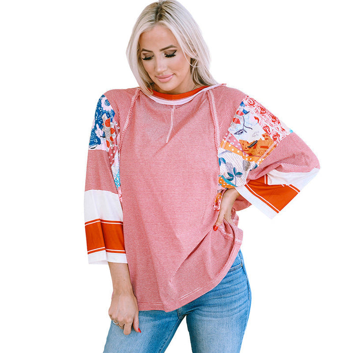 BAILEY LIGHTWEIGHT PATCHWORK BATWING TOP