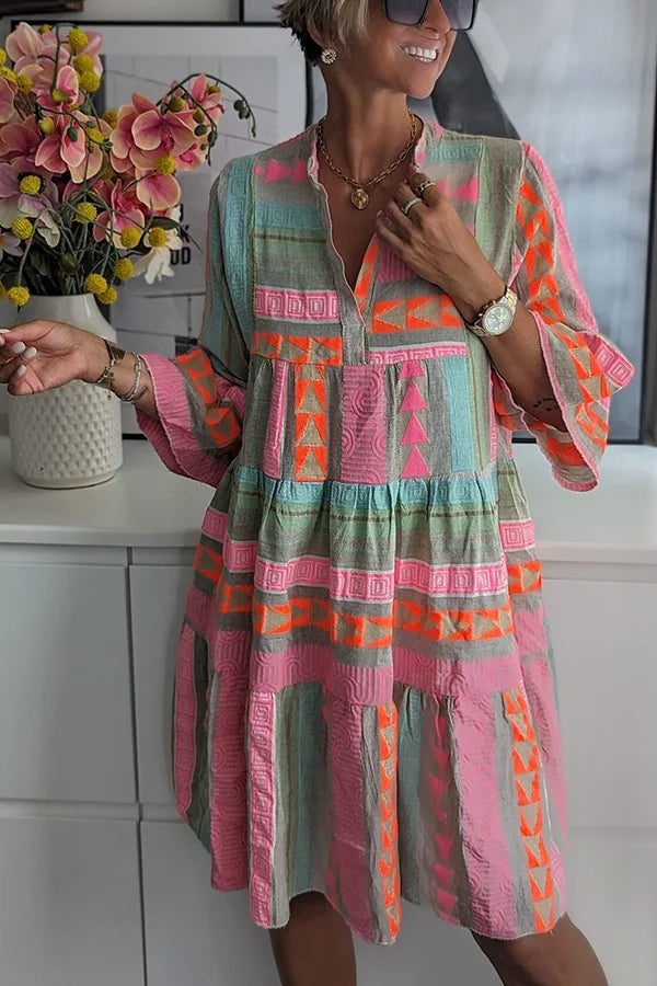 WILLOW ELEGANT TIERED SWING DRESS