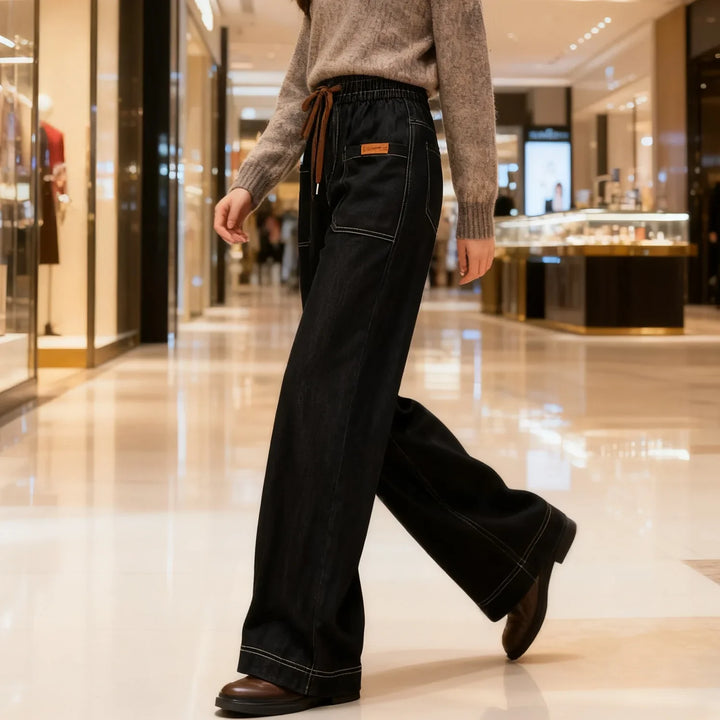 LEVINE RELAXED LIGHTWEIGHT DENIM PANTS