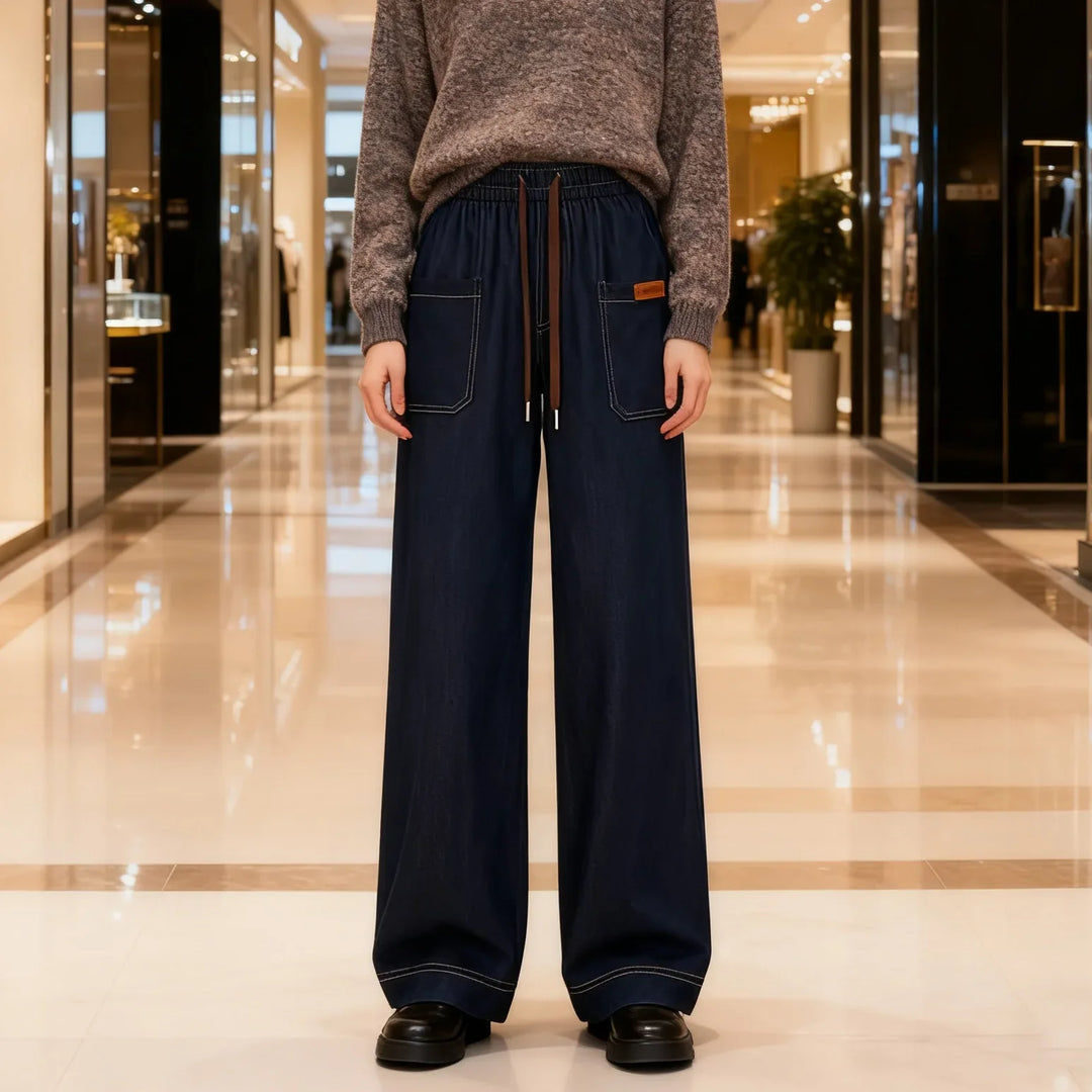 LEVINE RELAXED LIGHTWEIGHT DENIM PANTS