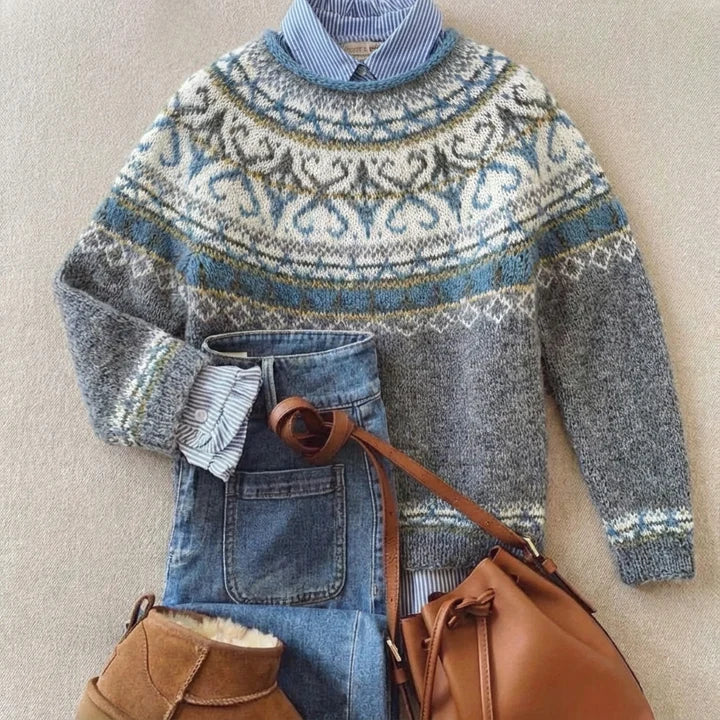 ELINA CHIC VINTAGE KNIT SWEATER