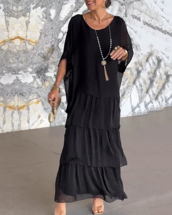 CAROLINE ELEGANT FLOWING MAXI DRESS