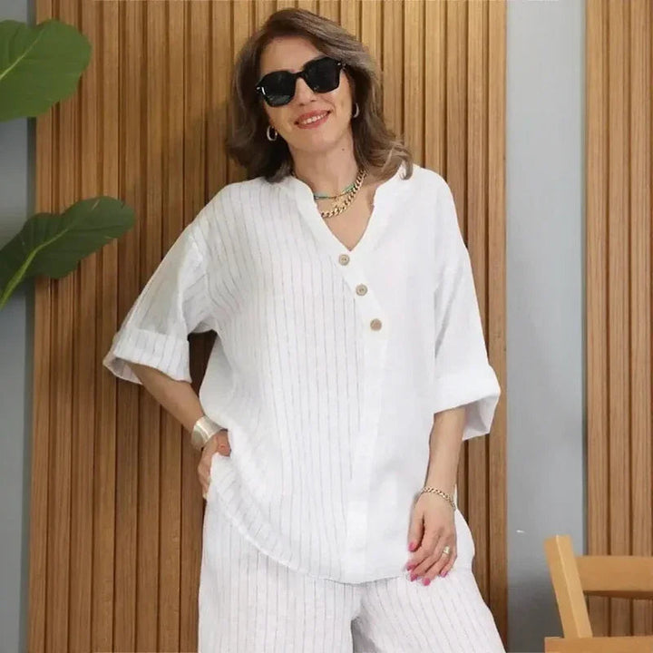 CAPRI COTTON-LINEN TWO-PIECE SET