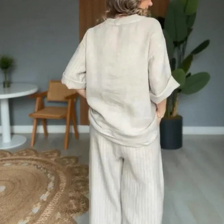 CAPRI COTTON-LINEN TWO-PIECE SET