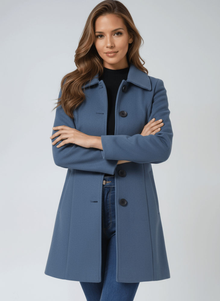 STEFANIA TIMELESS BUTTON-FRONT COAT