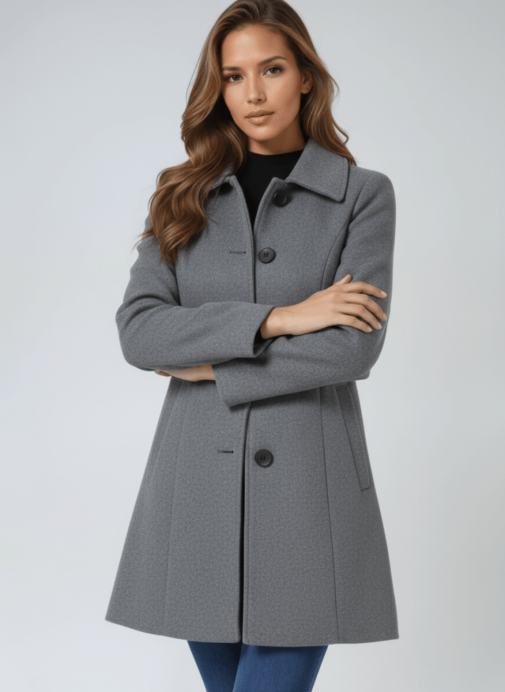 STEFANIA TIMELESS BUTTON-FRONT COAT