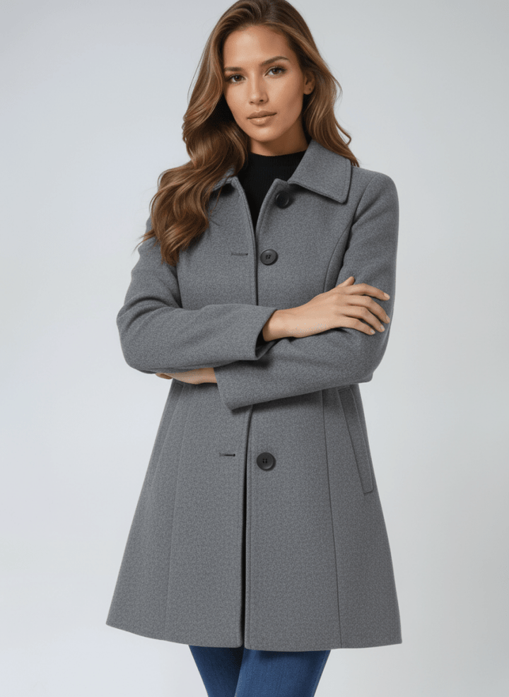 STEFANIA TIMELESS BUTTON-FRONT COAT