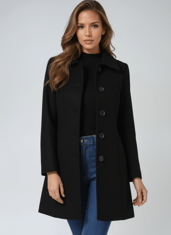 STEFANIA TIMELESS BUTTON-FRONT COAT
