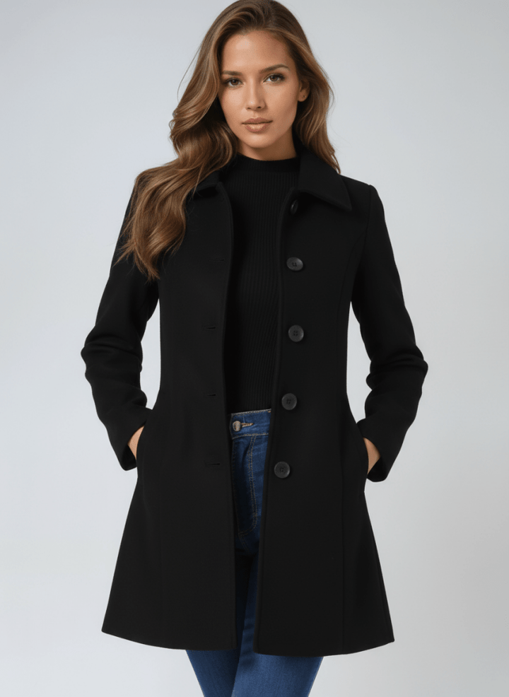STEFANIA TIMELESS BUTTON-FRONT COAT