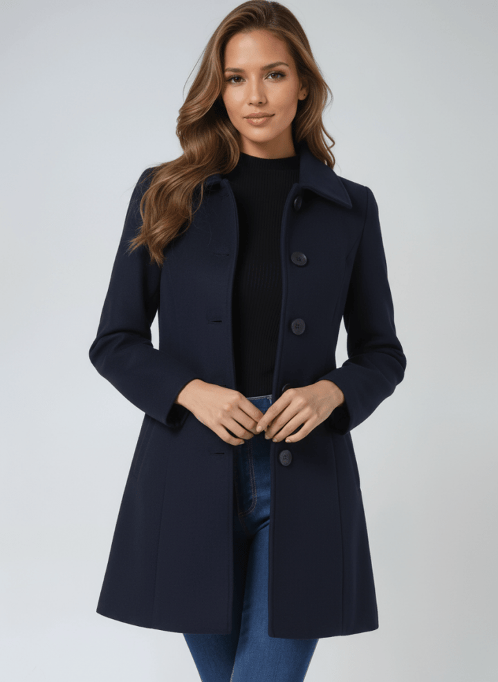 STEFANIA TIMELESS BUTTON-FRONT COAT