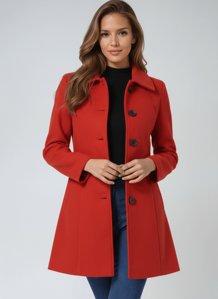 STEFANIA TIMELESS BUTTON-FRONT COAT