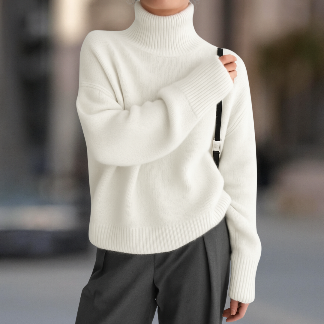 ELARA CASHMERE-BLEND TURTLENECK SWEATER