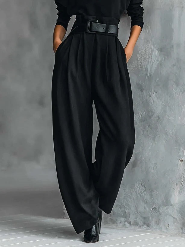 JULIET HIGH-NECK SWEATER & STRAIGHT-LEG PANTS SET