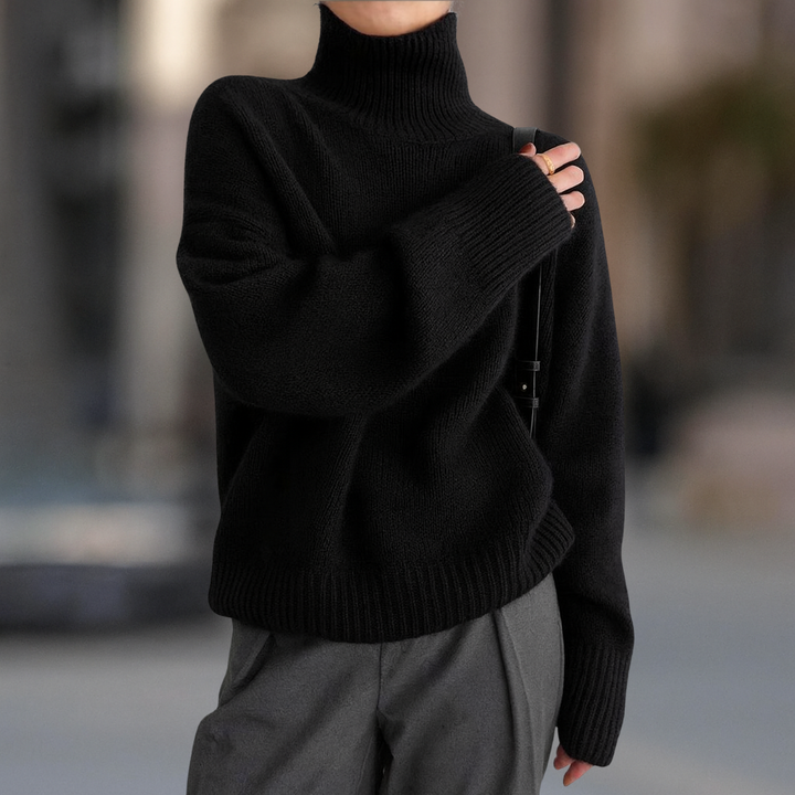 ELARA CASHMERE-BLEND TURTLENECK SWEATER