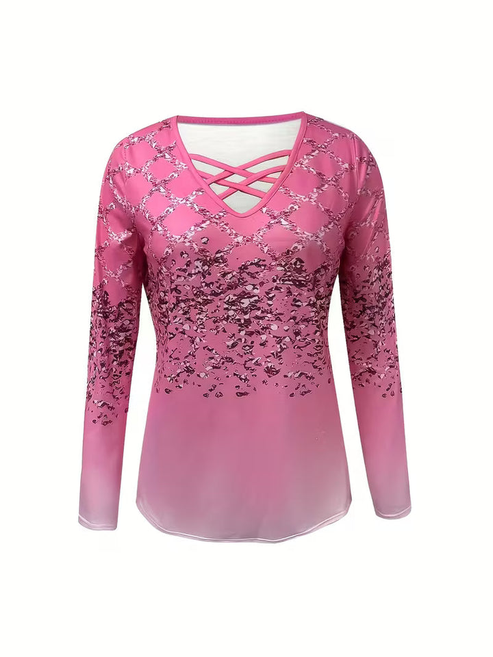 KARITA V-NECK LONG SLEEVE BLOUSE