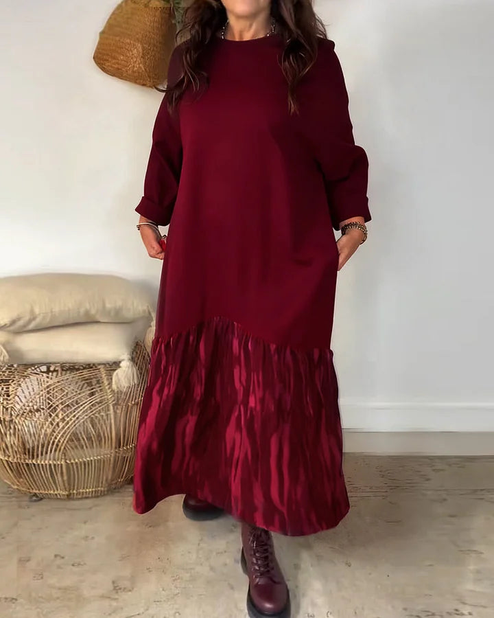 ALINA ELEGANT DRESS WITH A DISTINCTIVE SKIRT