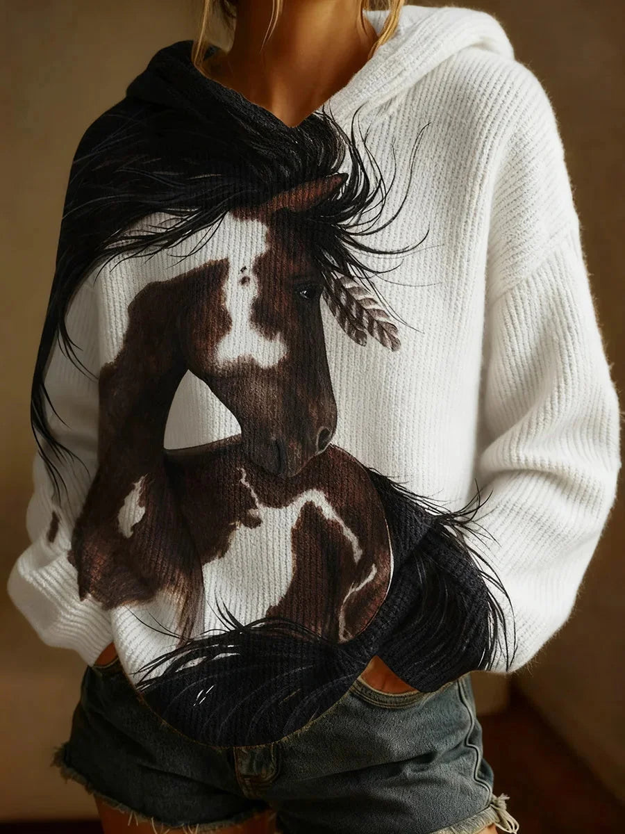 NARIELLA RETRO HORSE PRINT TOP