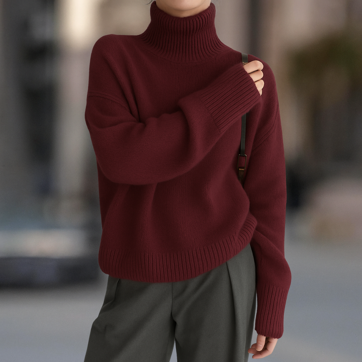 ELARA CASHMERE-BLEND TURTLENECK SWEATER