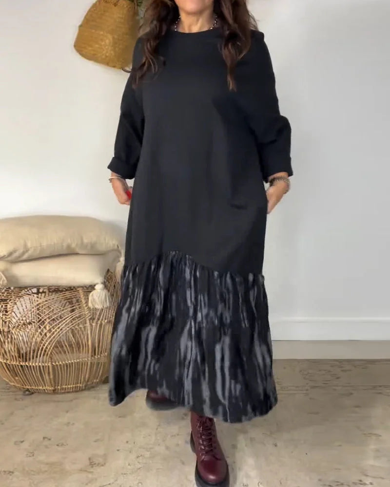 ALINA ELEGANT DRESS WITH A DISTINCTIVE SKIRT