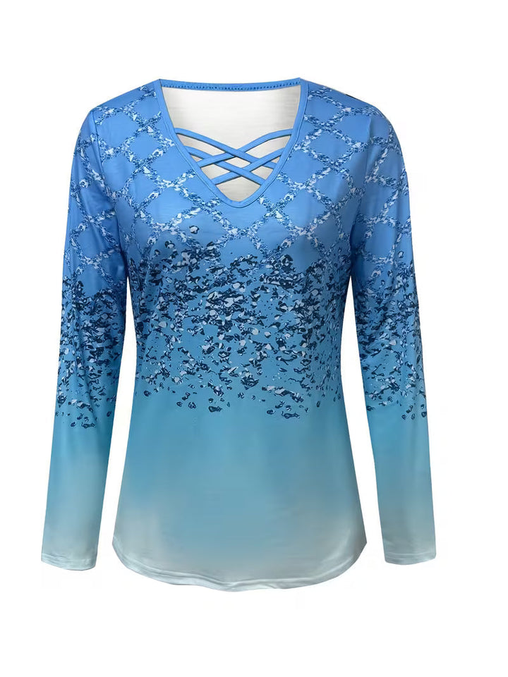 KARITA V-NECK LONG SLEEVE BLOUSE