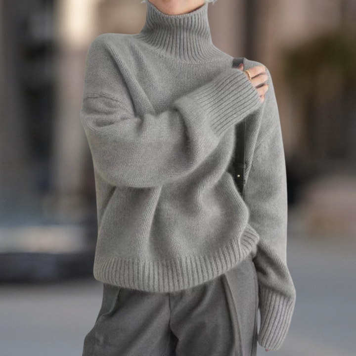ELARA CASHMERE-BLEND TURTLENECK SWEATER