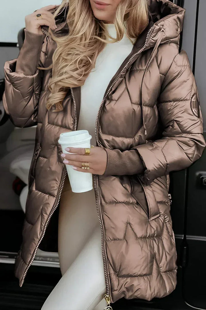 MELINA ELEGANT HOODED WINTER COAT