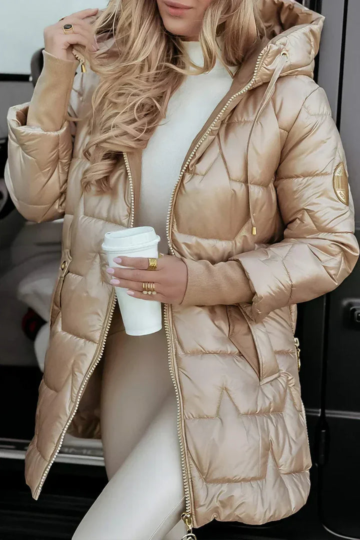 MELINA ELEGANT HOODED WINTER COAT