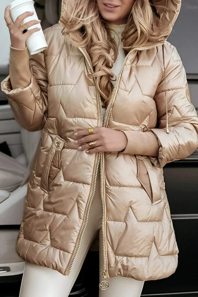 MELINA ELEGANT HOODED WINTER COAT