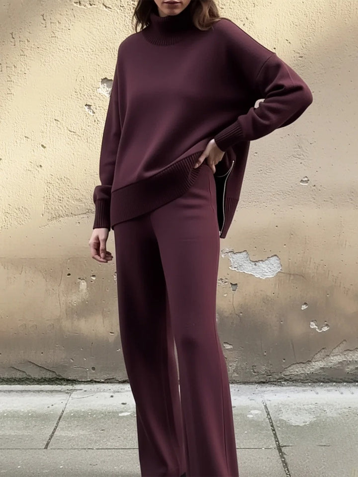 ADRIELLE HIGH-NECK TWO-PIECE SET